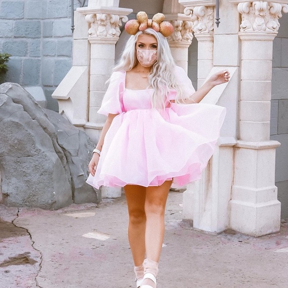 Selkie pink puff dress - Picture 3 of 3